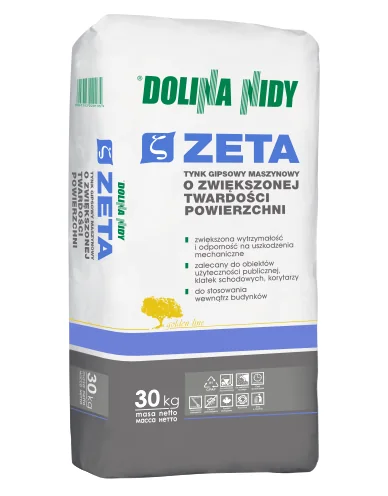 Worek 30 kg tynku gipsowego maszynowego ZETA Dolina Nidy